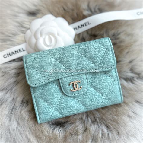 chanel card holder tiffany blue|genuine chanel wallet.